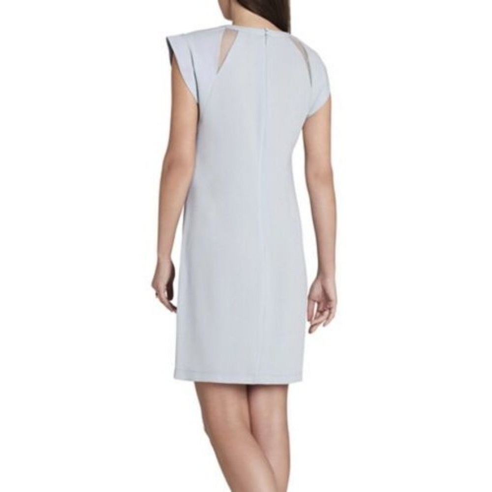 BCBG ALYCIA Cocktail Dress Sheer Cut Out Mini Smoke Gray NWT 6 - Picture 3 of 11